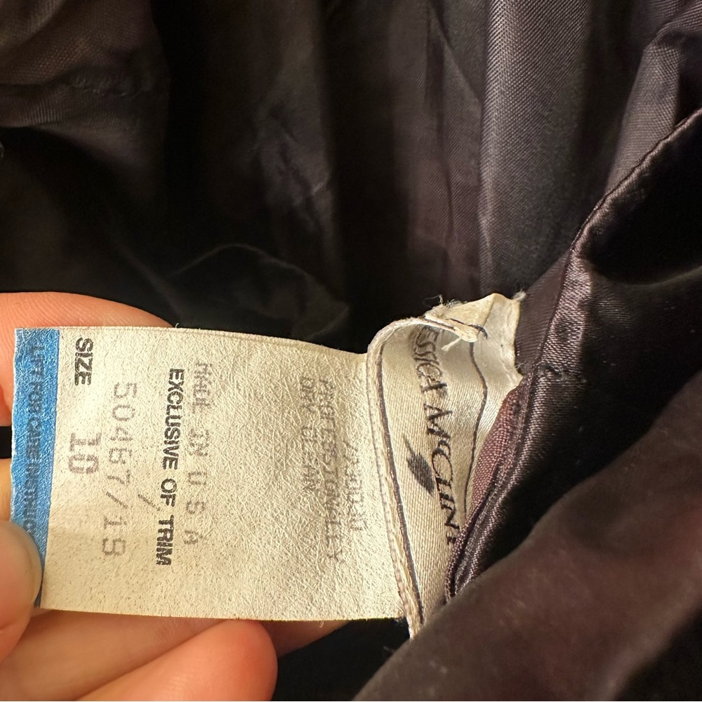 Vintage Jessica McClintock Strapless Midi Dress Blue Velvet Taffeta size 10 - Picture 8 of 11